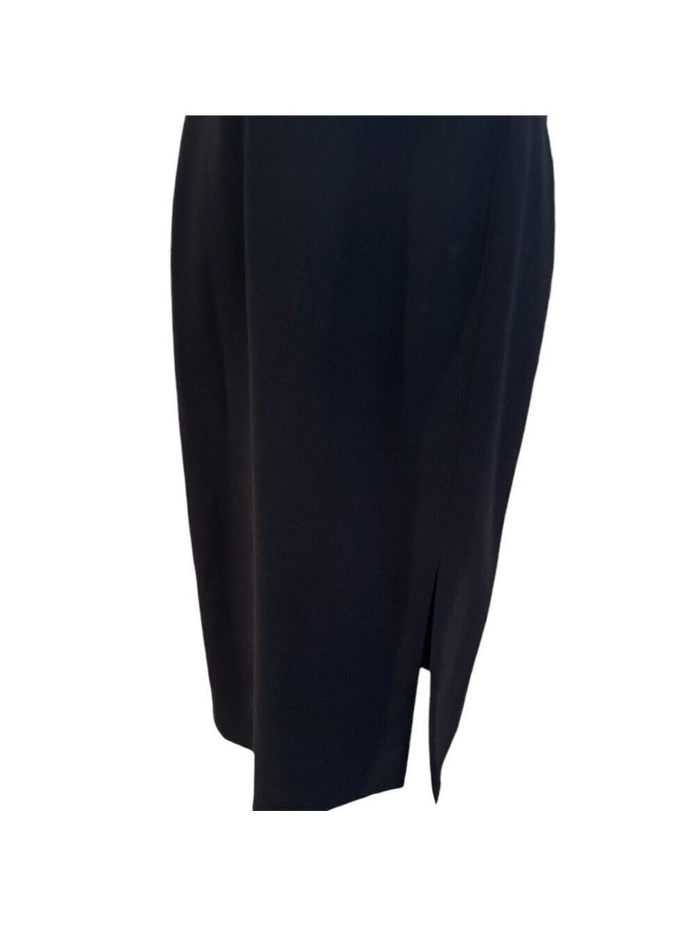 SOLD J.Crew 109% Wool Crepe Lined Black Dress with Slit Size 10 - Picture 3 of 15